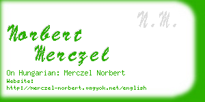 norbert merczel business card